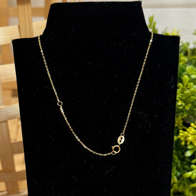 4mm CZ Pendant Gold Plated Necklace