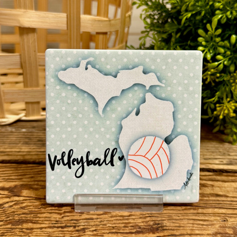 Volleyball Michigan Coaster