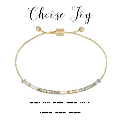 Choose Joy Morse Code Bracelet