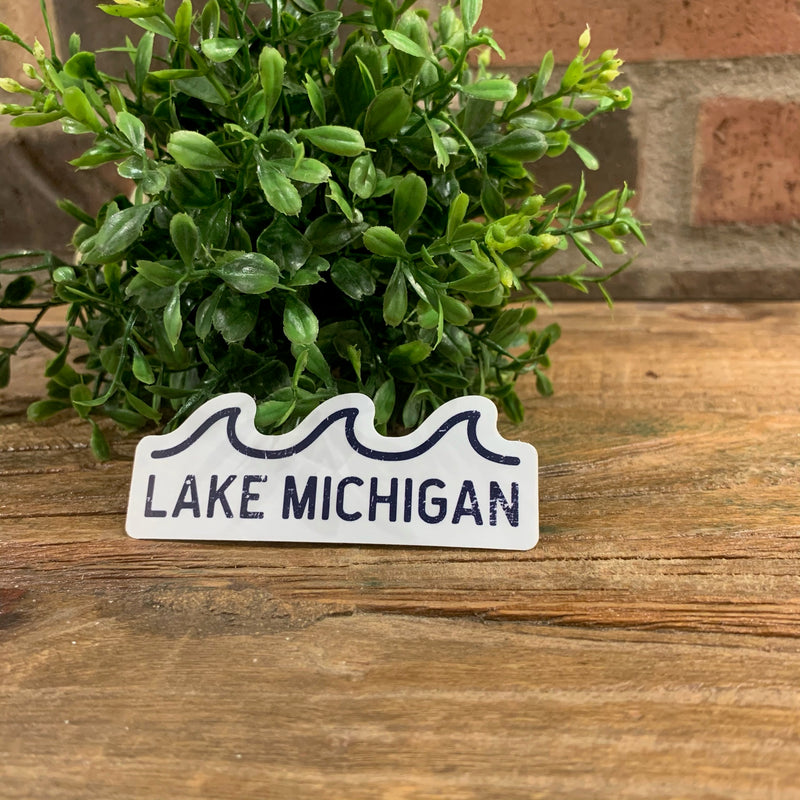 Waves Lake Michigan Sticker