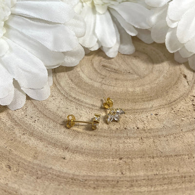 Gold Plated Marquise Petal Earrings