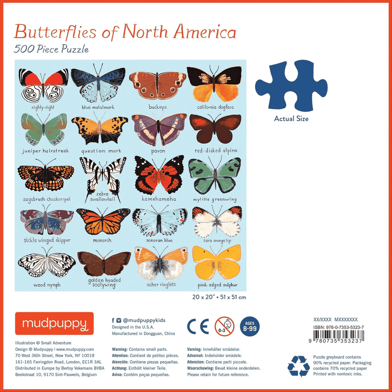 Butterflies of North America Puzzle - Apothecary Gift Shop