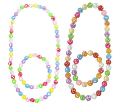 Kids Rainbow Color Necklace and Bracelet Sets