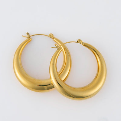 Round Chunky Hoop Earrings