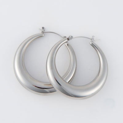 Round Chunky Hoop Earrings