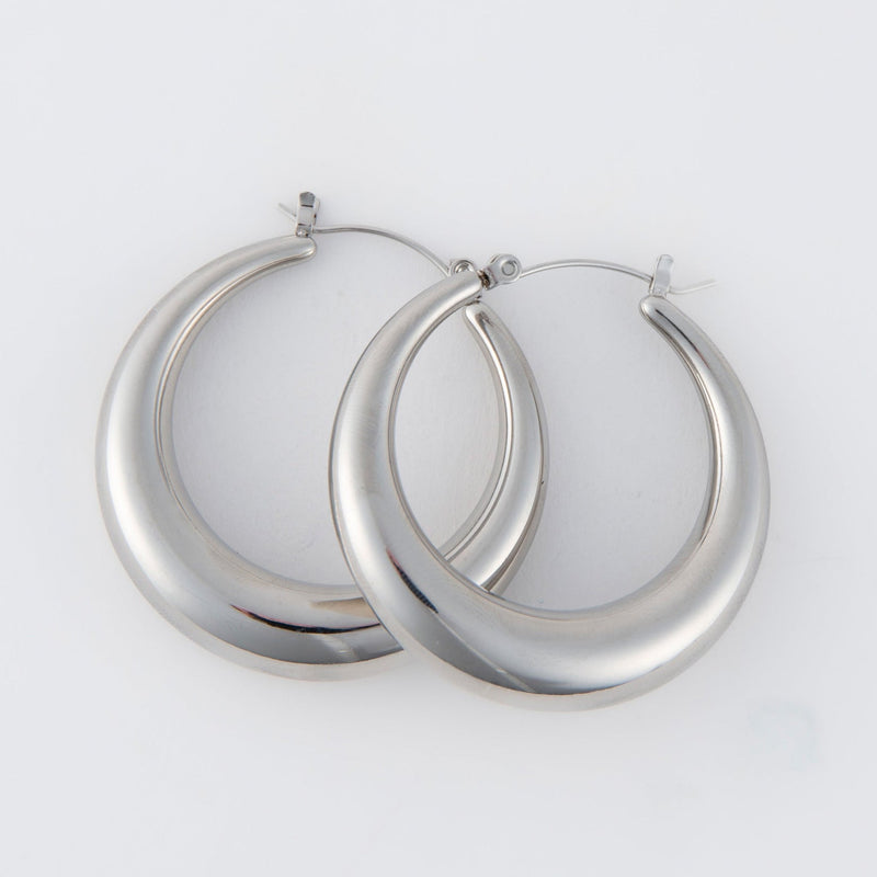 Round Chunky Hoop Earrings