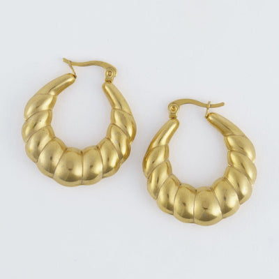 Twisted Chunky Hoop Earrings
