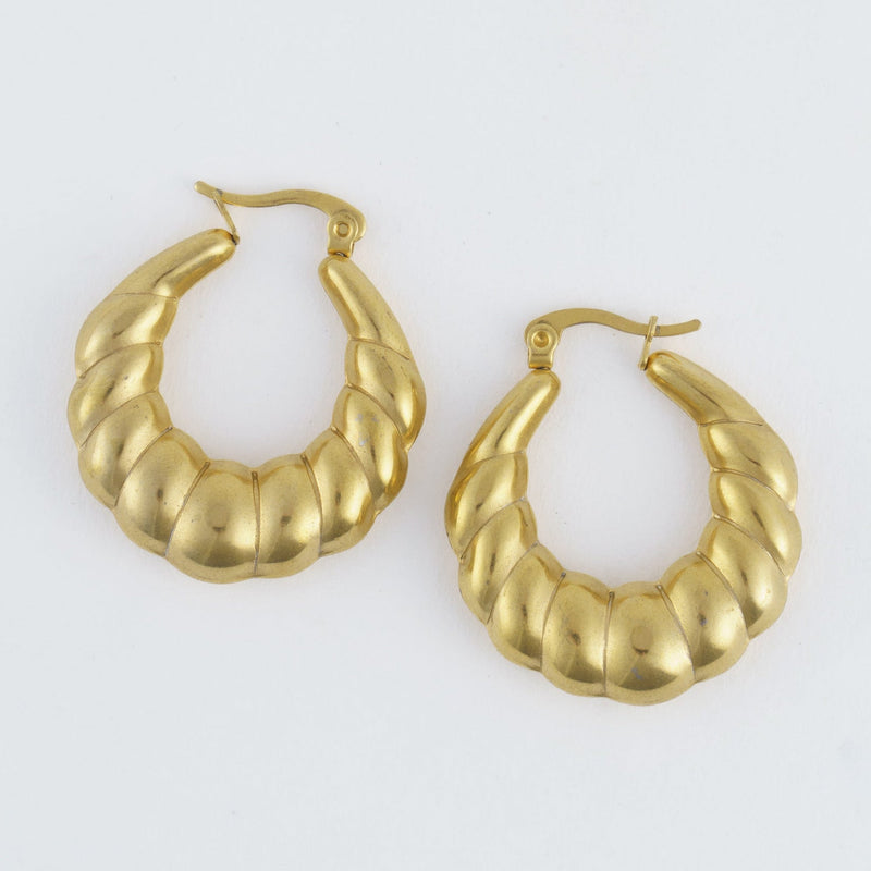 Twisted Chunky Hoop Earrings