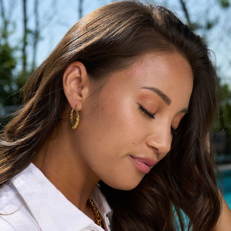 Twisted Chunky Hoop Earrings