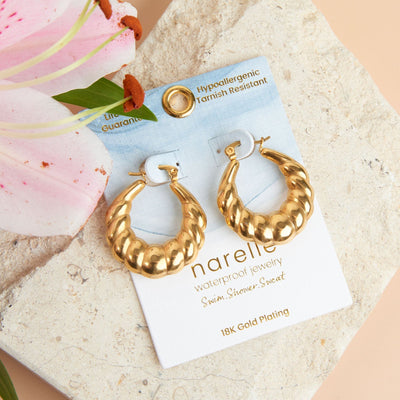 Twisted Chunky Hoop Earrings