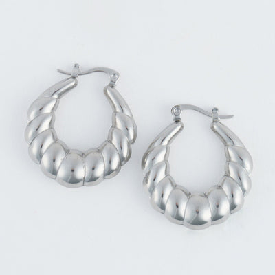Twisted Chunky Hoop Earrings