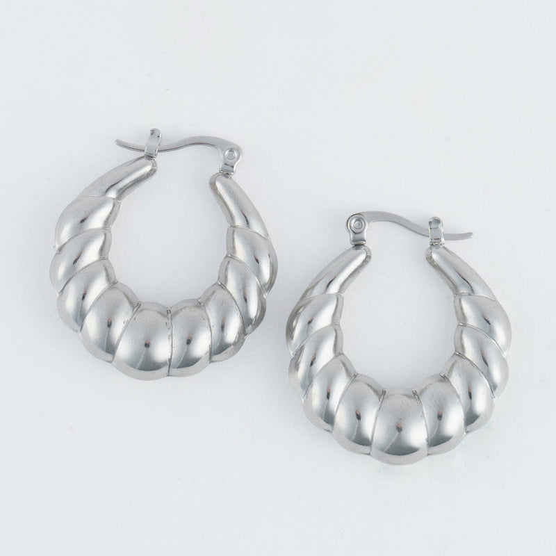 Twisted Chunky Hoop Earrings