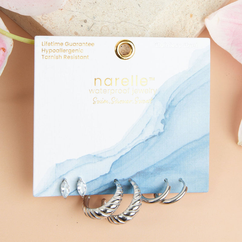 Half Moon Hoop Trio Earrings