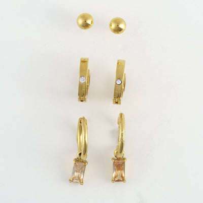 Charm Hoop Trio Earrings