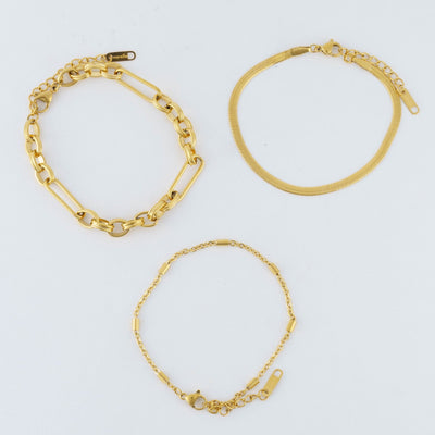 Paper Clip Multi Bracelet Set