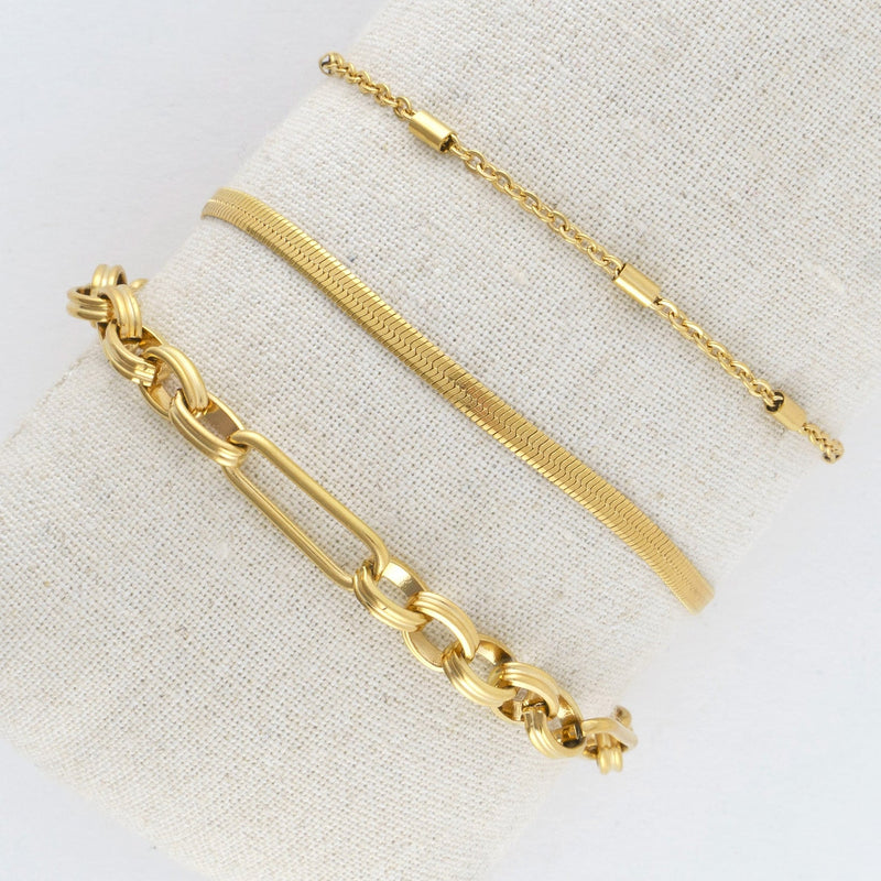 Paper Clip Multi Bracelet Set