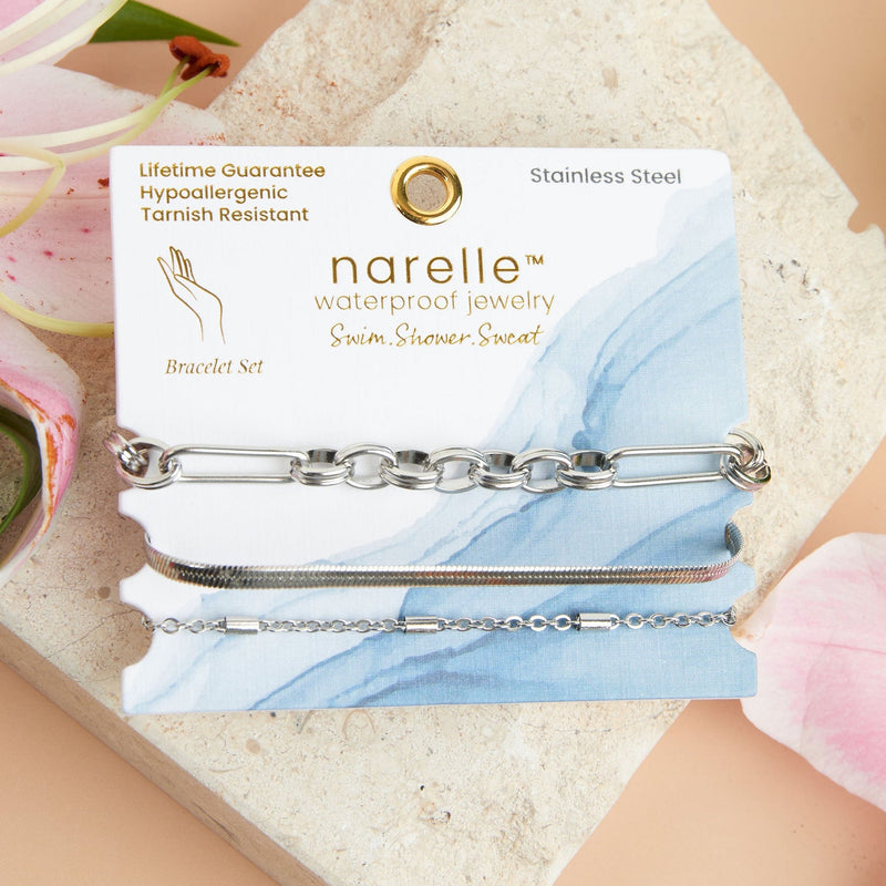 Paper Clip Multi Bracelet Set