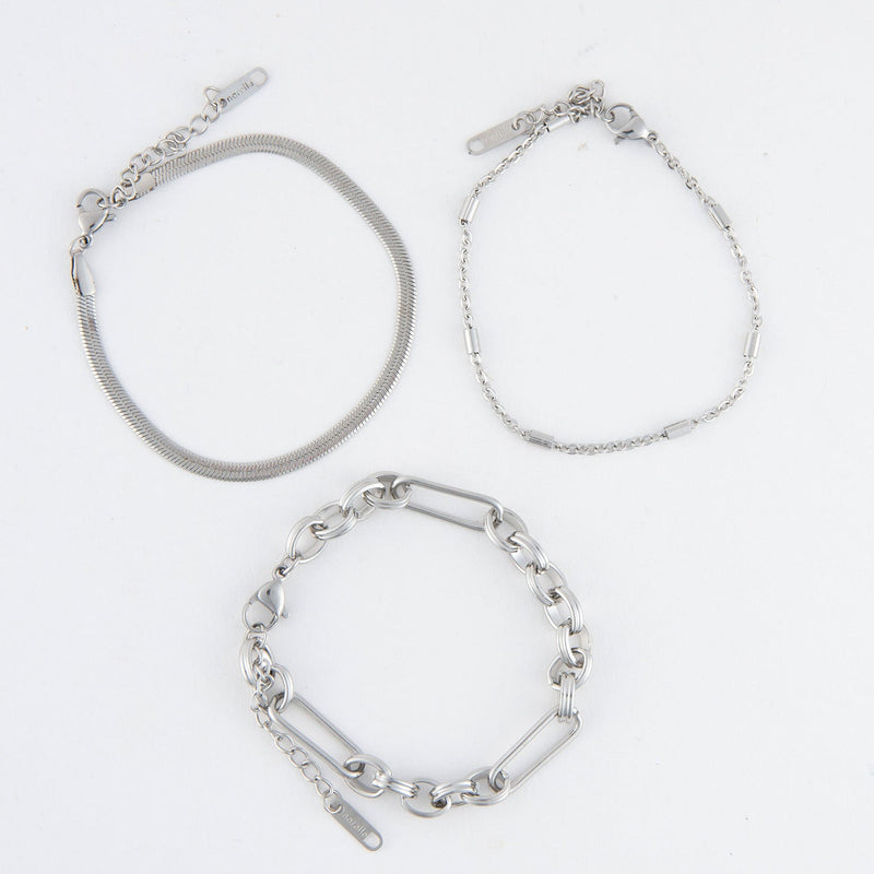 Paper Clip Multi Bracelet Set