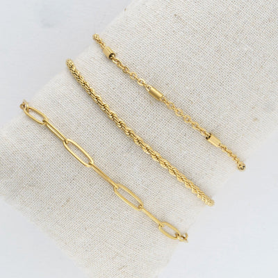 Paper Clip Twist Bracelet Set