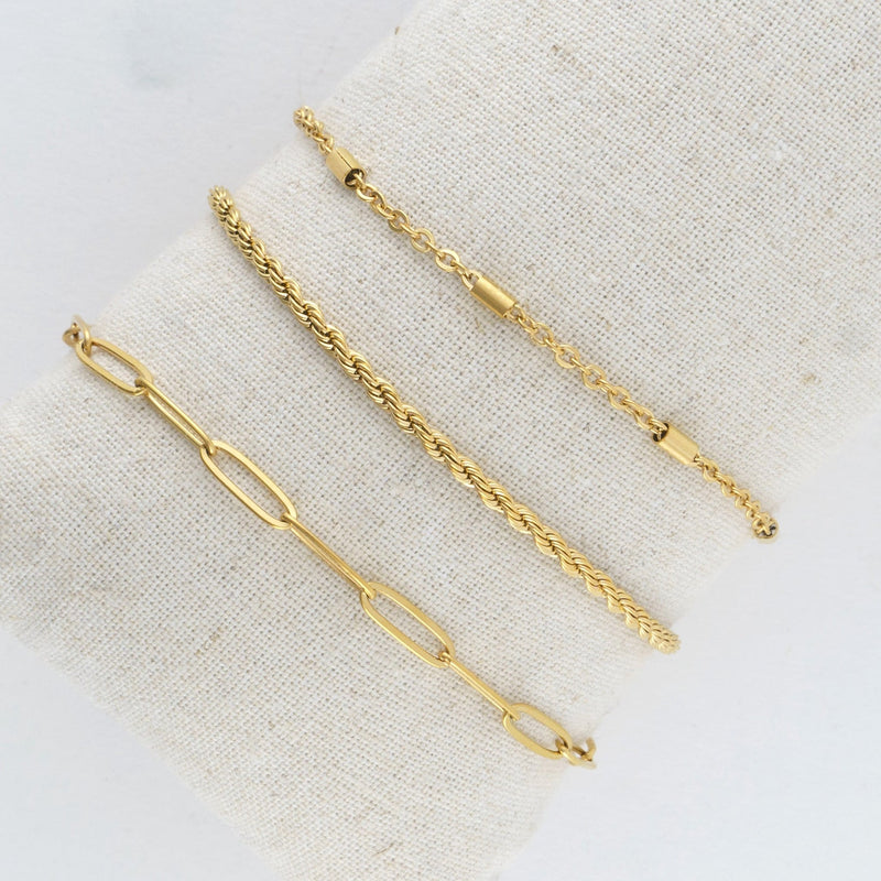 Paper Clip Twist Bracelet Set
