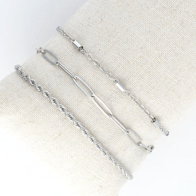 Paper Clip Twist Bracelet Set