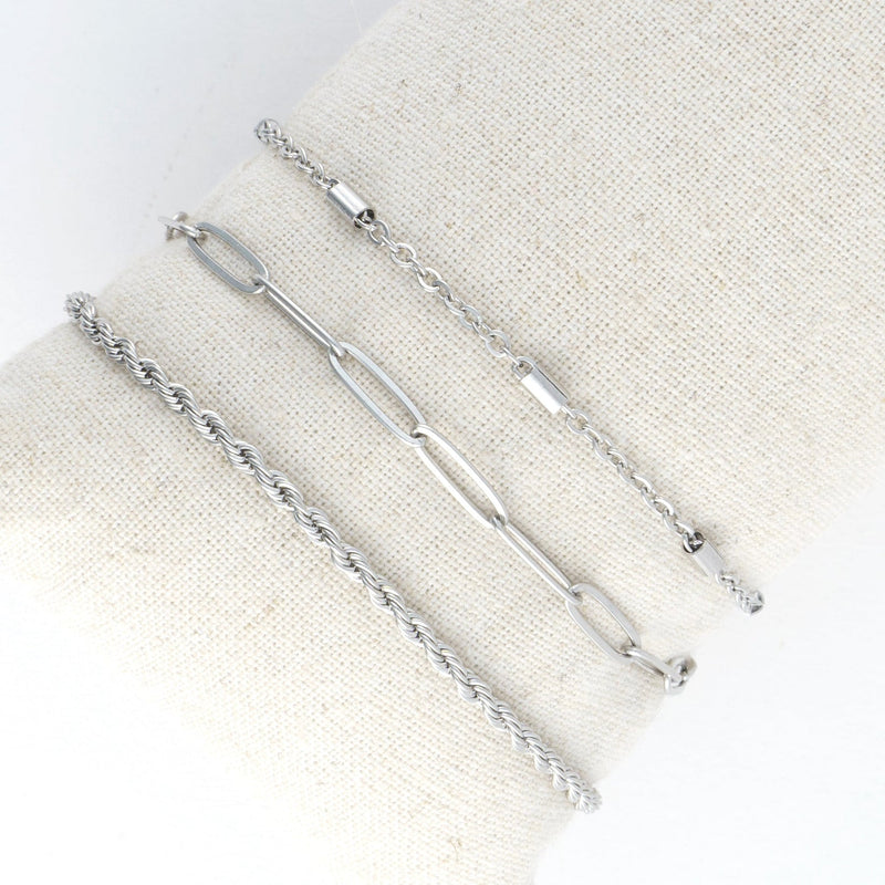 Paper Clip Twist Bracelet Set