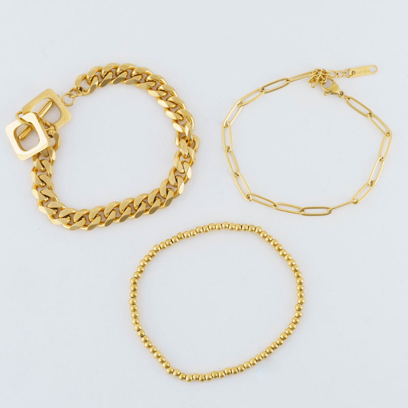 Curb Chain Bracelet Set