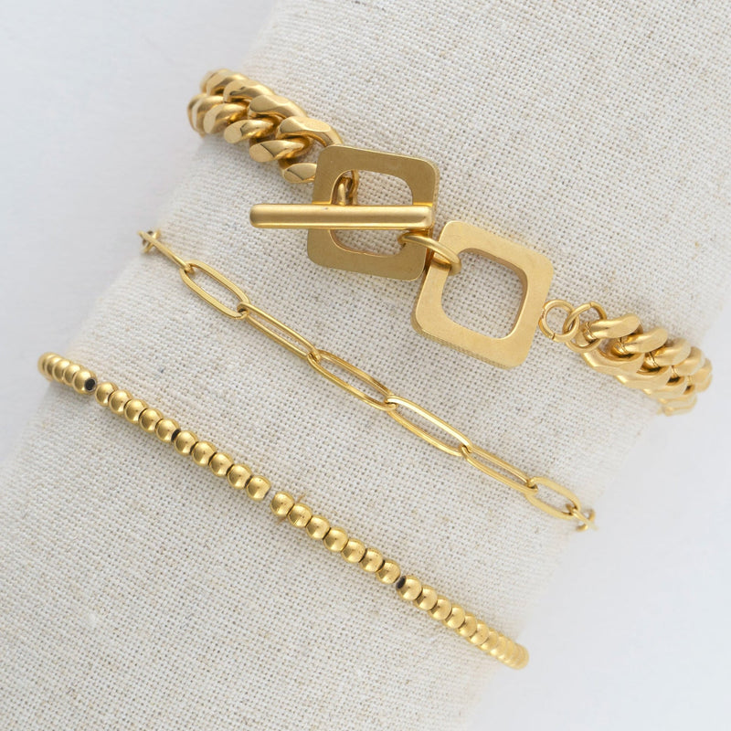 Curb Chain Bracelet Set