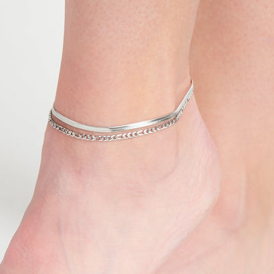 Multi Row Snake Chain Anklet