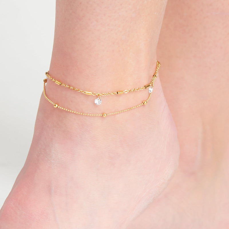 Dainty Multi Row Anklet