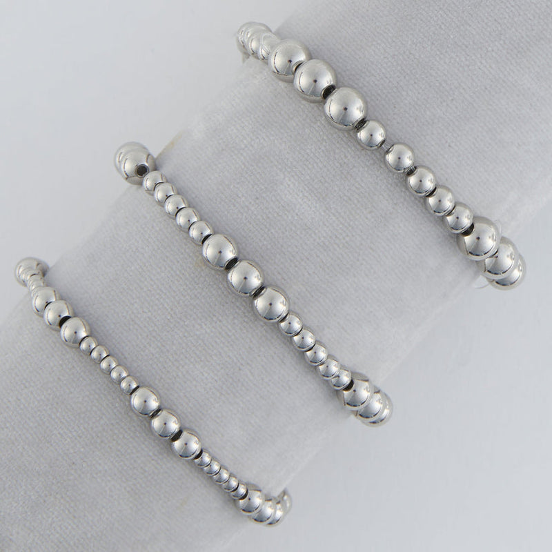 Graduated Ball Stretch Bracelet Sets