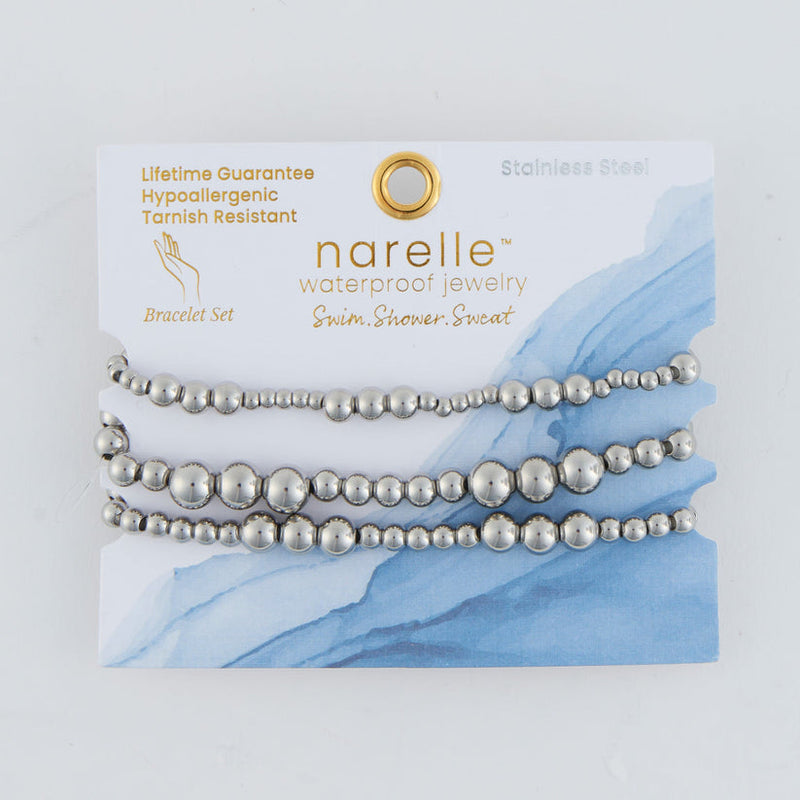 Graduated Ball Stretch Bracelet Sets