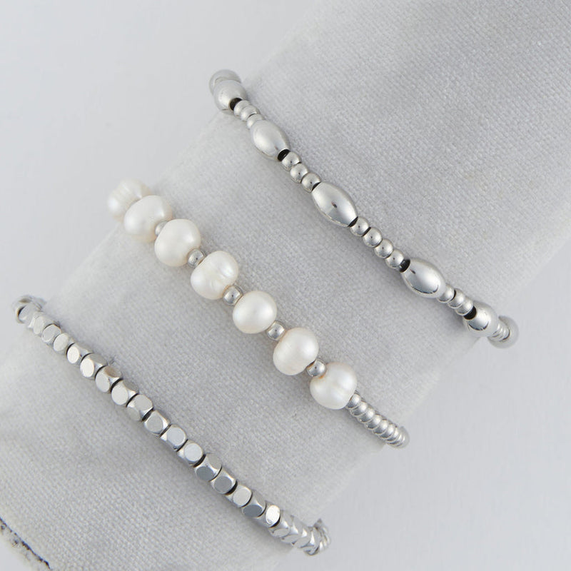 Genuine Pearl Bracelet Set