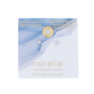 3mm Round CZ Stud Earrings