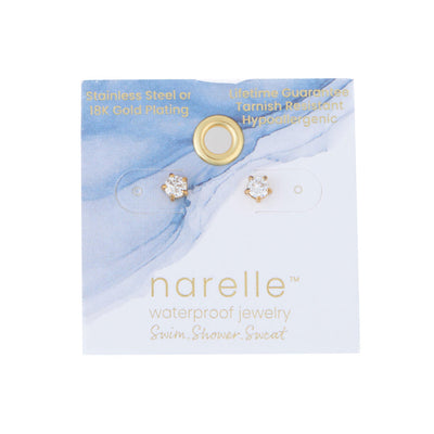 4mm Round CZ Earrings