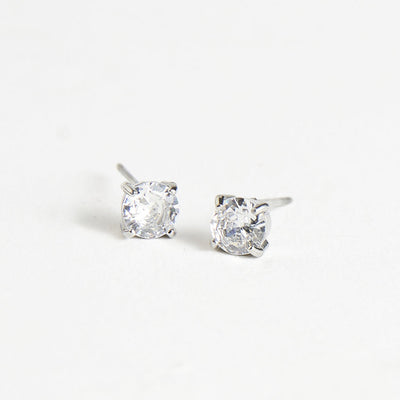 5mm Round CZ Earrings