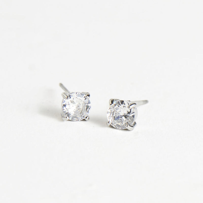 5mm Round CZ Earrings