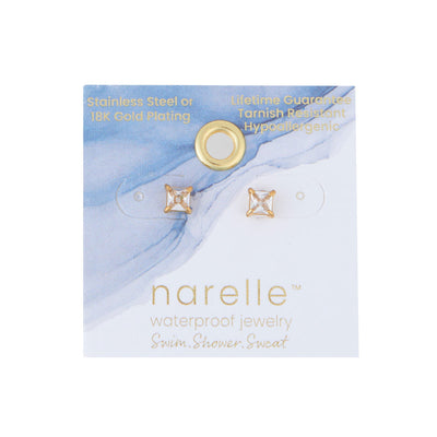 5mm Square CZ Earrings