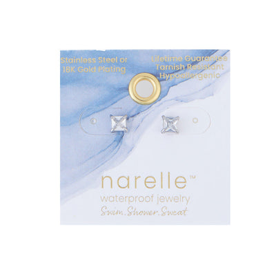 5mm Square CZ Earrings