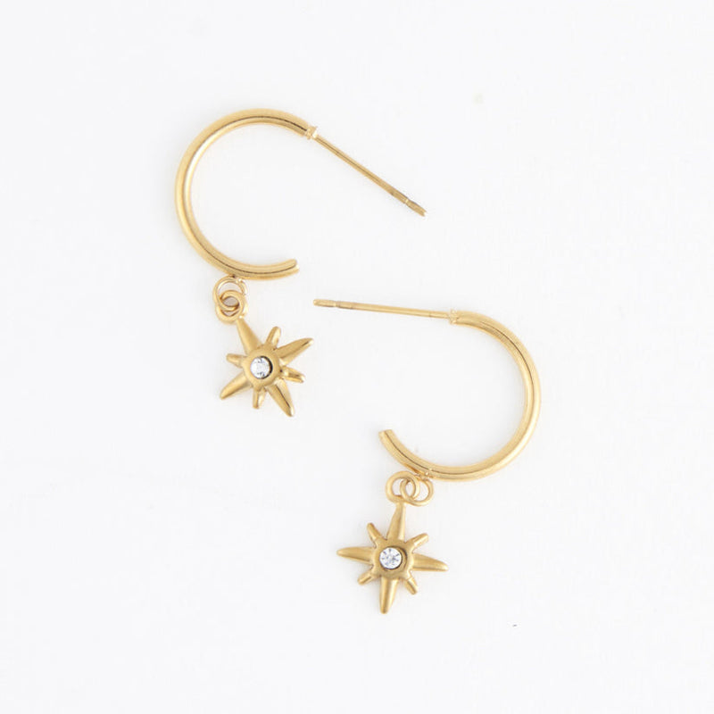 Starburst Hoop Earrings