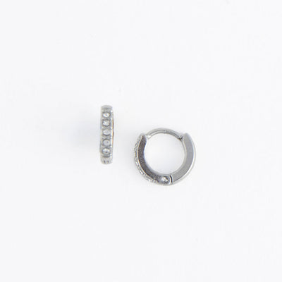 Pave Huggie Hoop Earrings