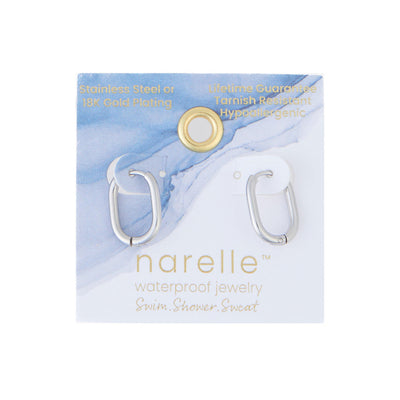 Oval Huggie Hoop Earrings