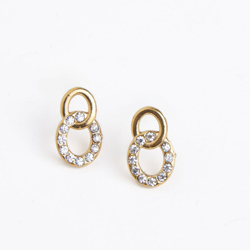 Double Circle Link Earrings