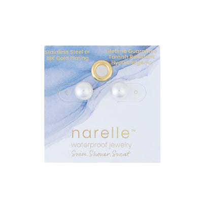 White Pearl Stud Earrings