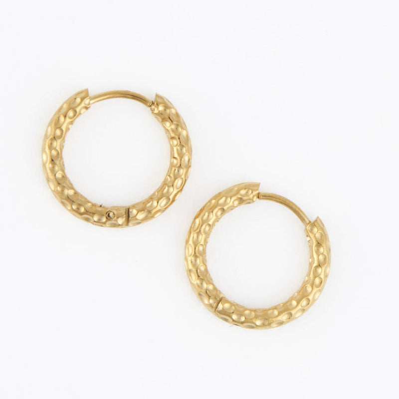 Textured Click Hoop Earrings
