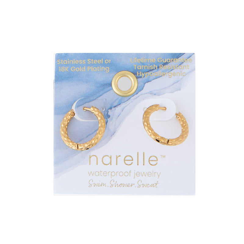 Textured Click Hoop Earrings