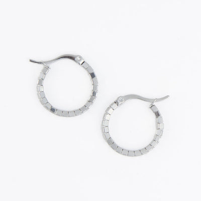 Square Beaded Hoop Earrings