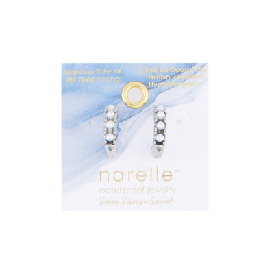 Pearl Open Hoop Earrings