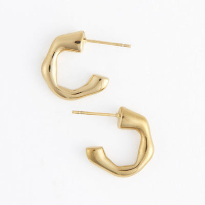 Bamboo Open Hoop Earrings