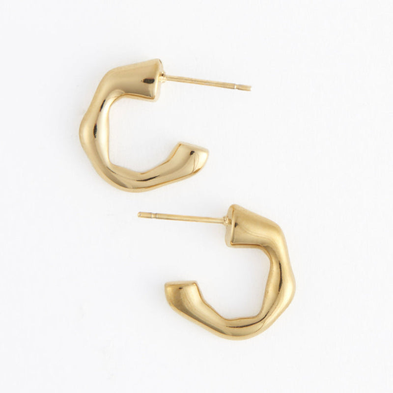 Bamboo Open Hoop Earrings